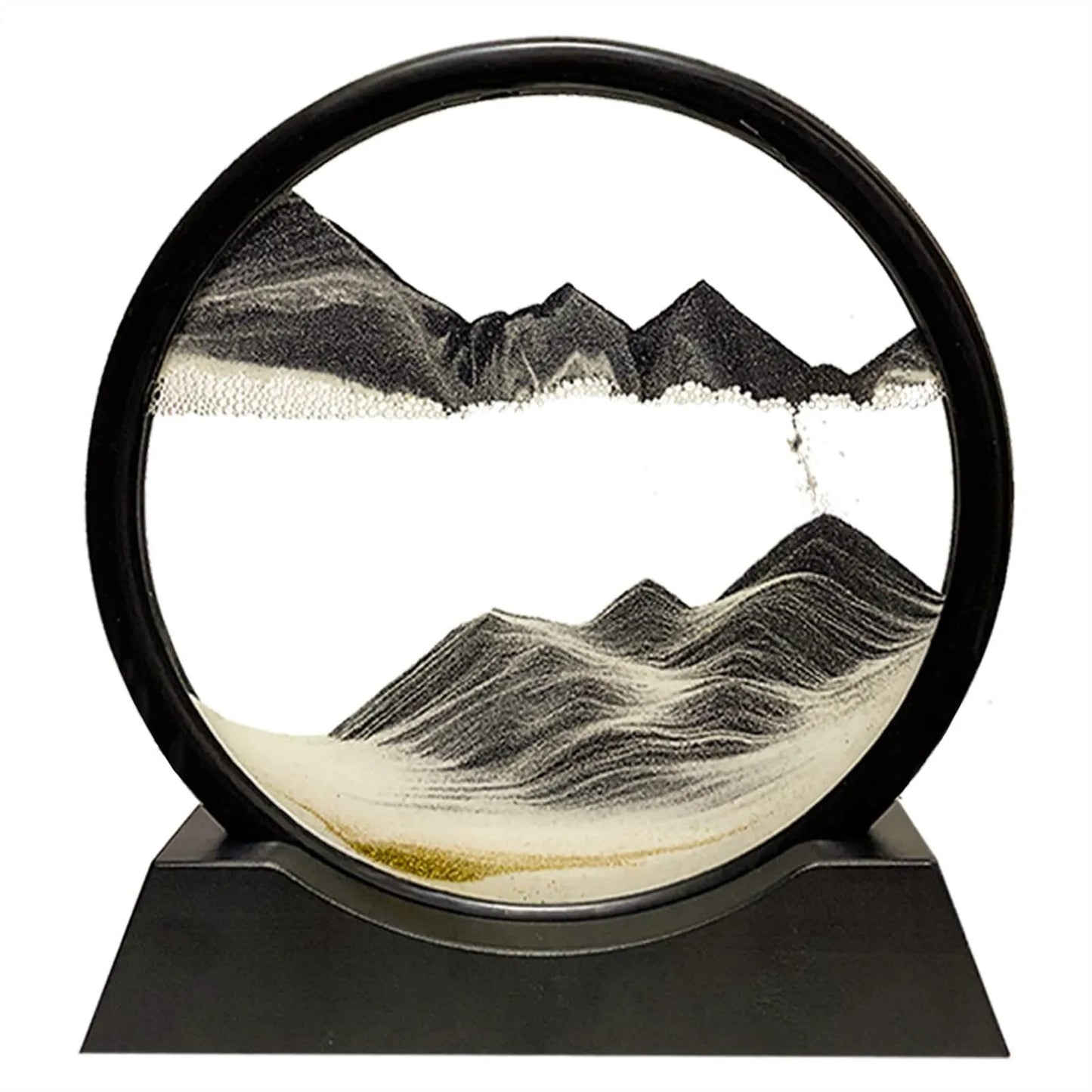 3D Moving Sand Art Lamp – Flowing Sandscape Painting Night Light Hourglass Sand Timer