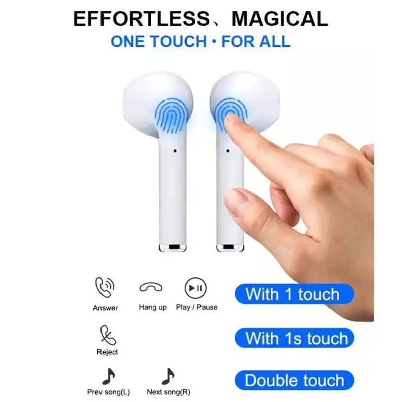 i7S Double Wireless Bluetooth Hand Free with Power Bank Urban Mart