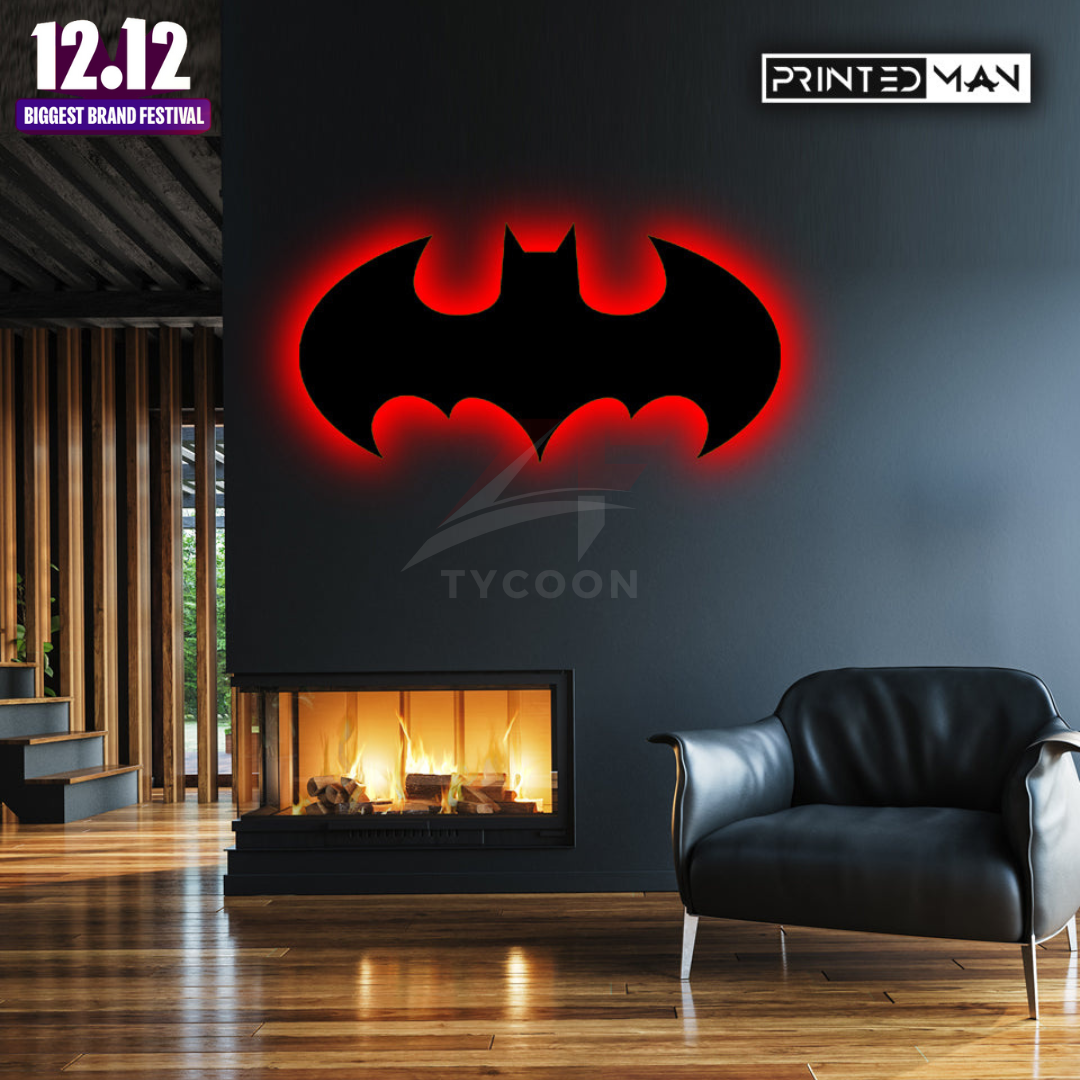 3D Batman LED Wall Lamp TheUrbanMart
