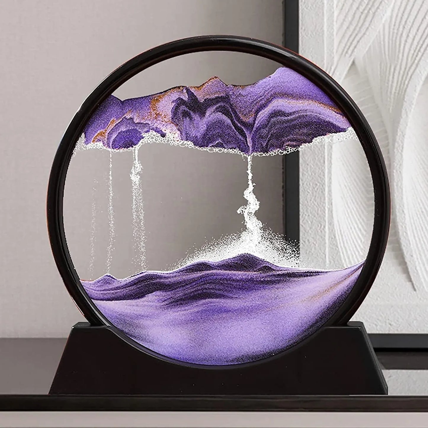 3D Moving Sand Art Lamp – Flowing Sandscape Painting Night Light Hourglass Sand Timer
