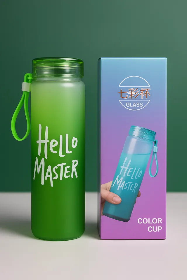 Hello Master Water Bottle – Stylish Frosted Leak-Proof Bottle | THE URBAN MART