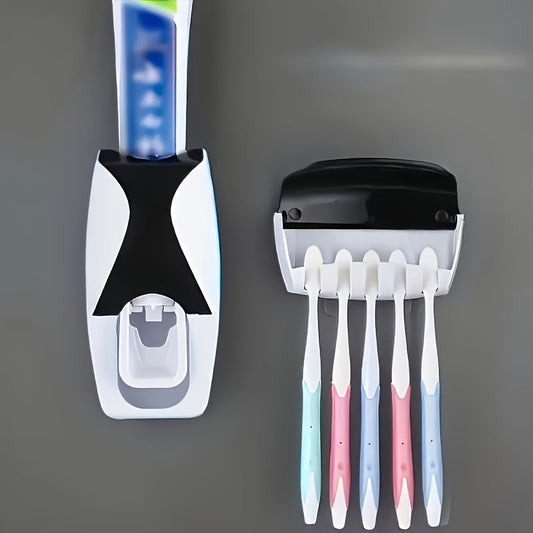 Automatic Toothpaste Dispenser With Tooth Brush Holder TheUrbanMart