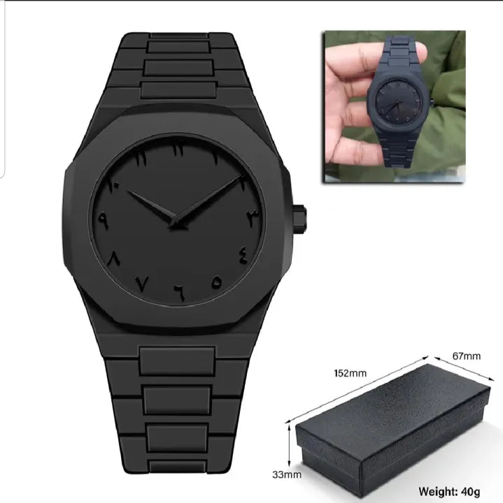 Black Arabic Aura 2025 Latest Watch for Men Women TheUrbanMart