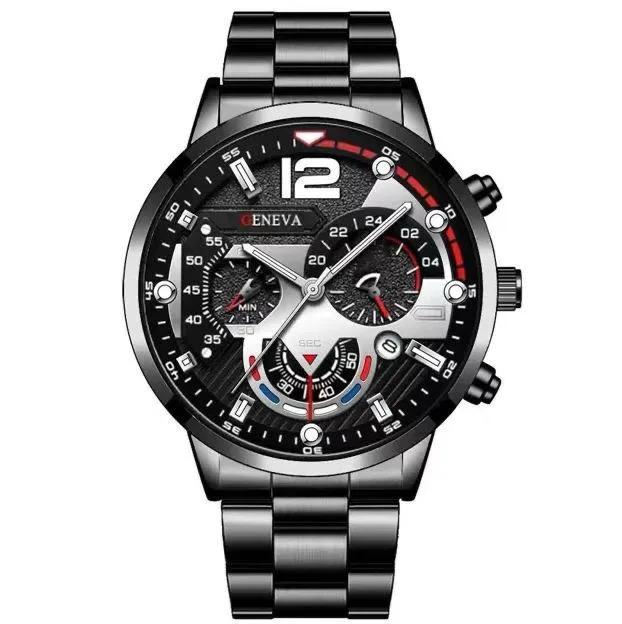 Quartz Stainless Steel Chrono Waterproof Casual Watch for Men TheUrbanMart
