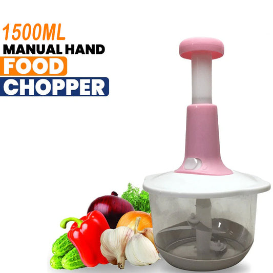 Manual hand push, vegetable chopper TheUrbanMart