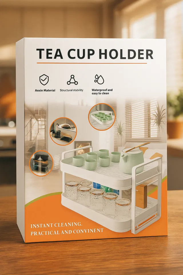 Tea Cup Holder – Space-Saving Mug Rack & Cup Organizer for Kitchen and Tea Station