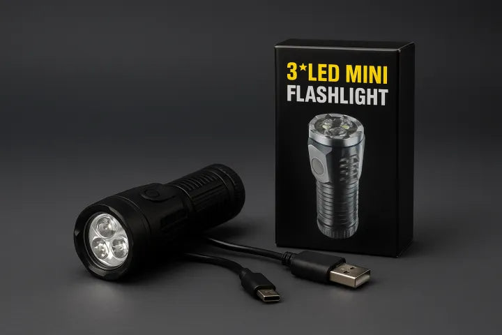 3D Mini Flash Light – Ultra Bright, Portable & Durable Pocket Torch