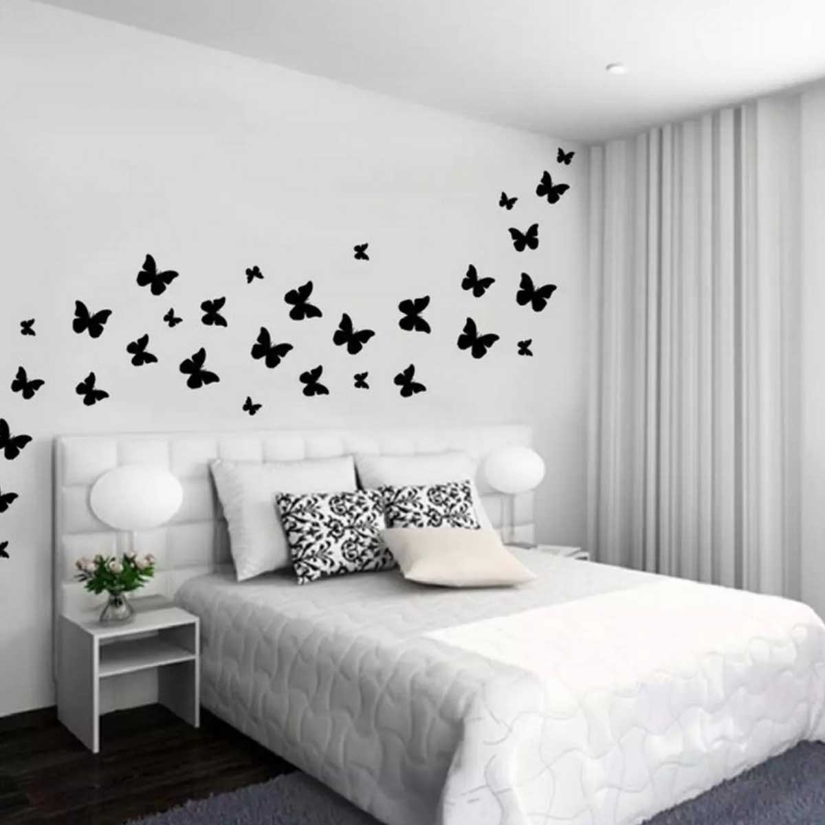 Pack of 30 Wooden Butterflies for Your Bedroom Wall Decoration TheUrbanMart