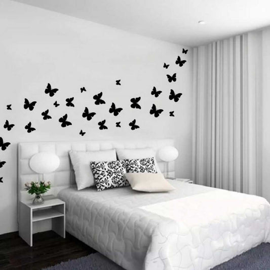 Pack of 30 Wooden Butterflies for Your Bedroom Wall Decoration TheUrbanMart