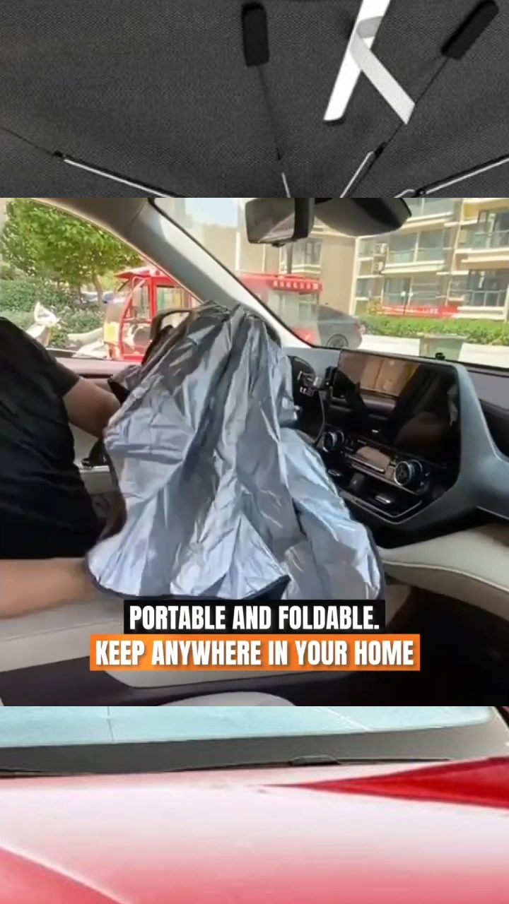Car Umbrella Sun Shade Cover for Windshield UV Reflecting Foldable Front Car Sunshade Umbrella TheUrbanMart