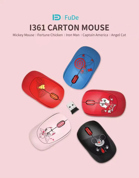 WIRELESS MOUSE FUDE 1361 CARTOON MOUSE