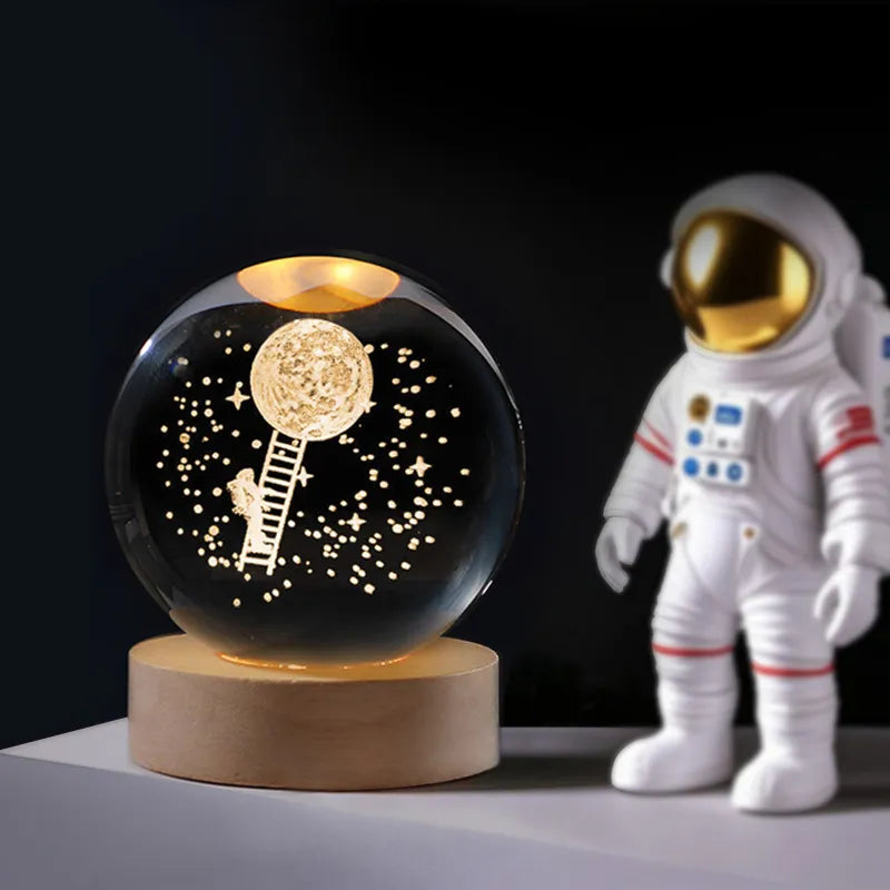 3D Crystal Ball – Elegant LED Display Sphere for Home & Gifts