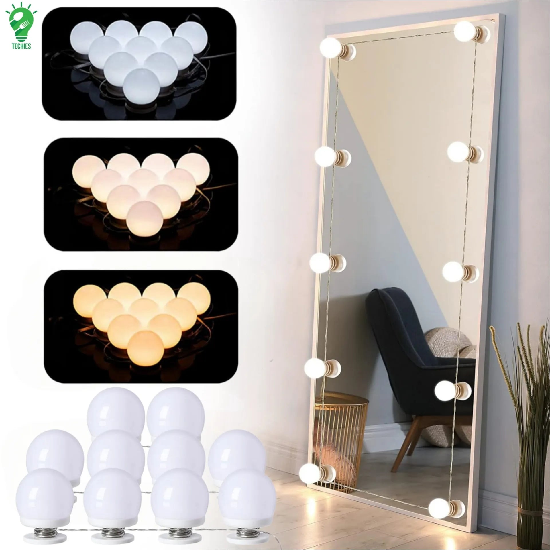 Vanity Mirror Lights – LED Makeup Lighting Strips for Dressing Table, Hollywood-Style Beauty Illumination