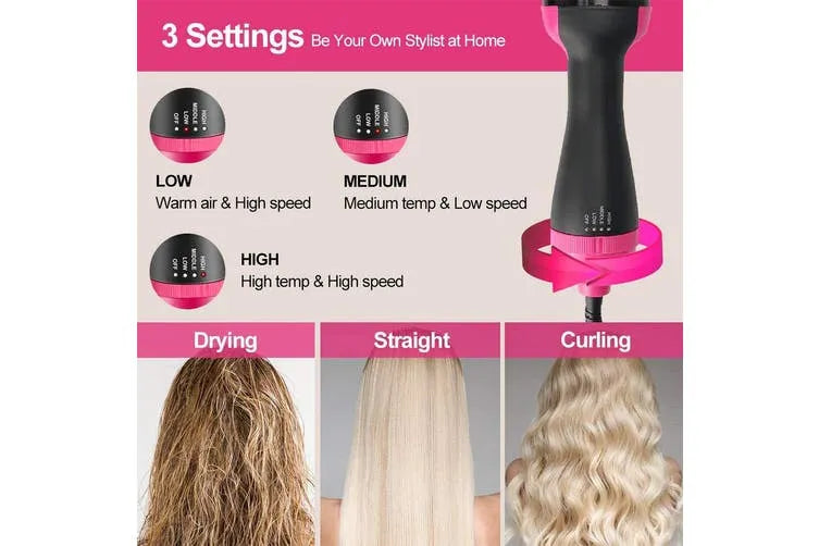 3 in 1 Hair Styler & Brush by THE URBAN MART – Hair Dryer, Straightener & Volumizer