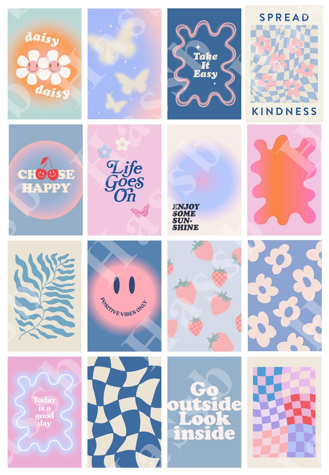 Aesthetic 16-Piece 4x6 Wall Collage Kit My Store