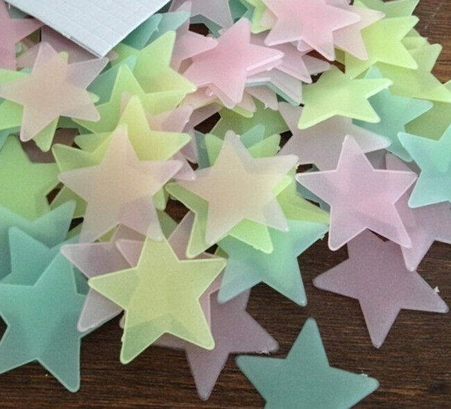 Glow In The Dark Plastic Stars 100 Pcs My Store