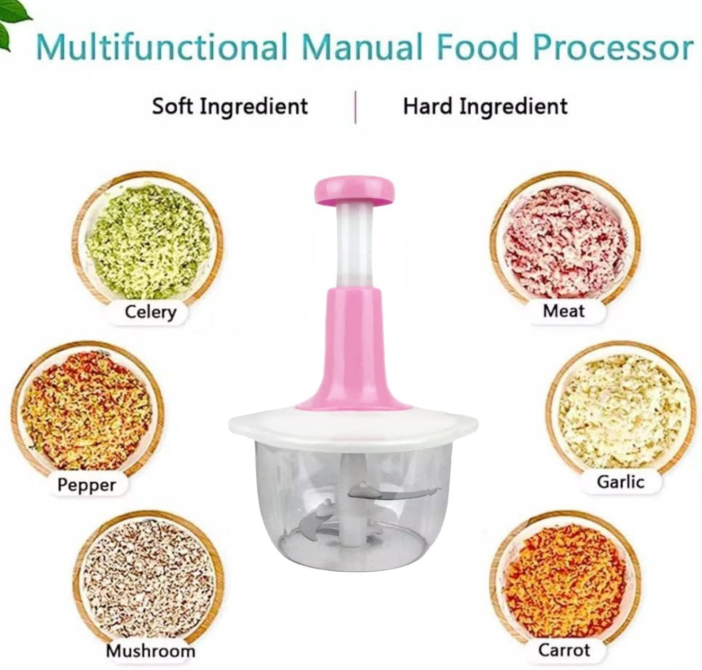 Manual hand push, vegetable chopper TheUrbanMart