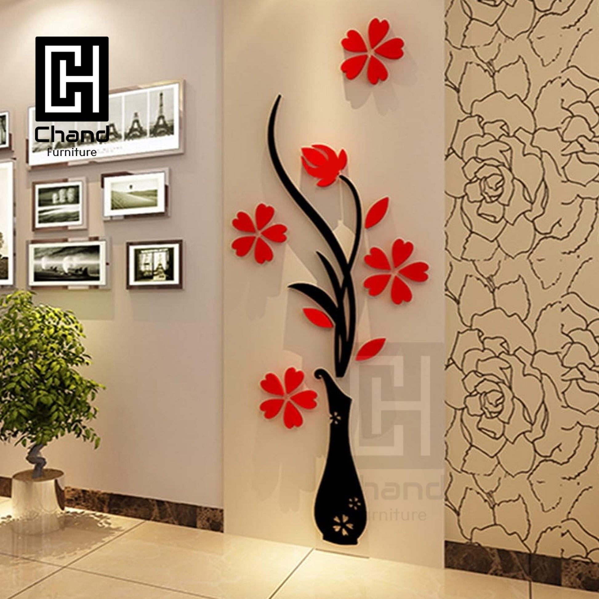 Brand Home Decor Welcome To Our Home Wall Sign & Wooden 6 Birds wall art & Flower Vase & Butterflys & More Wooden Arts My Store