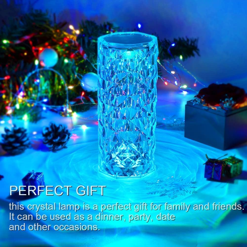 Crystal Lamp Rose Light Diamond Lamp 16 Colors with Touch Control USB Rechargeable Rose Light My Store