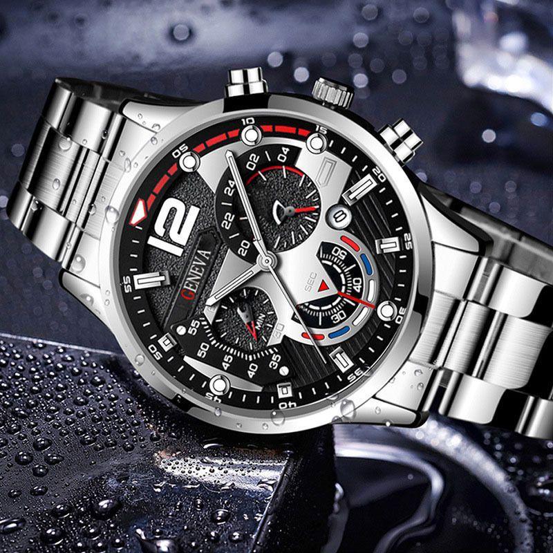 Quartz Stainless Steel Chrono Waterproof Casual Watch for Men TheUrbanMart