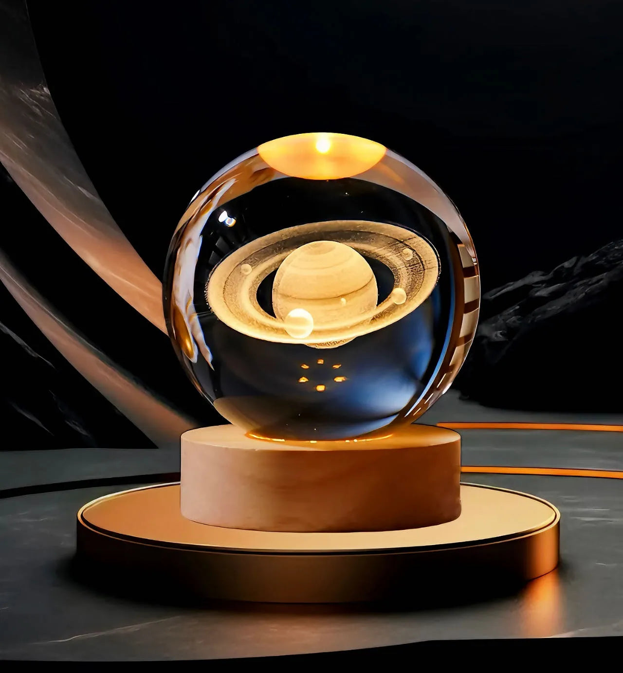 3D Crystal Ball – Elegant LED Display Sphere for Home & Gifts