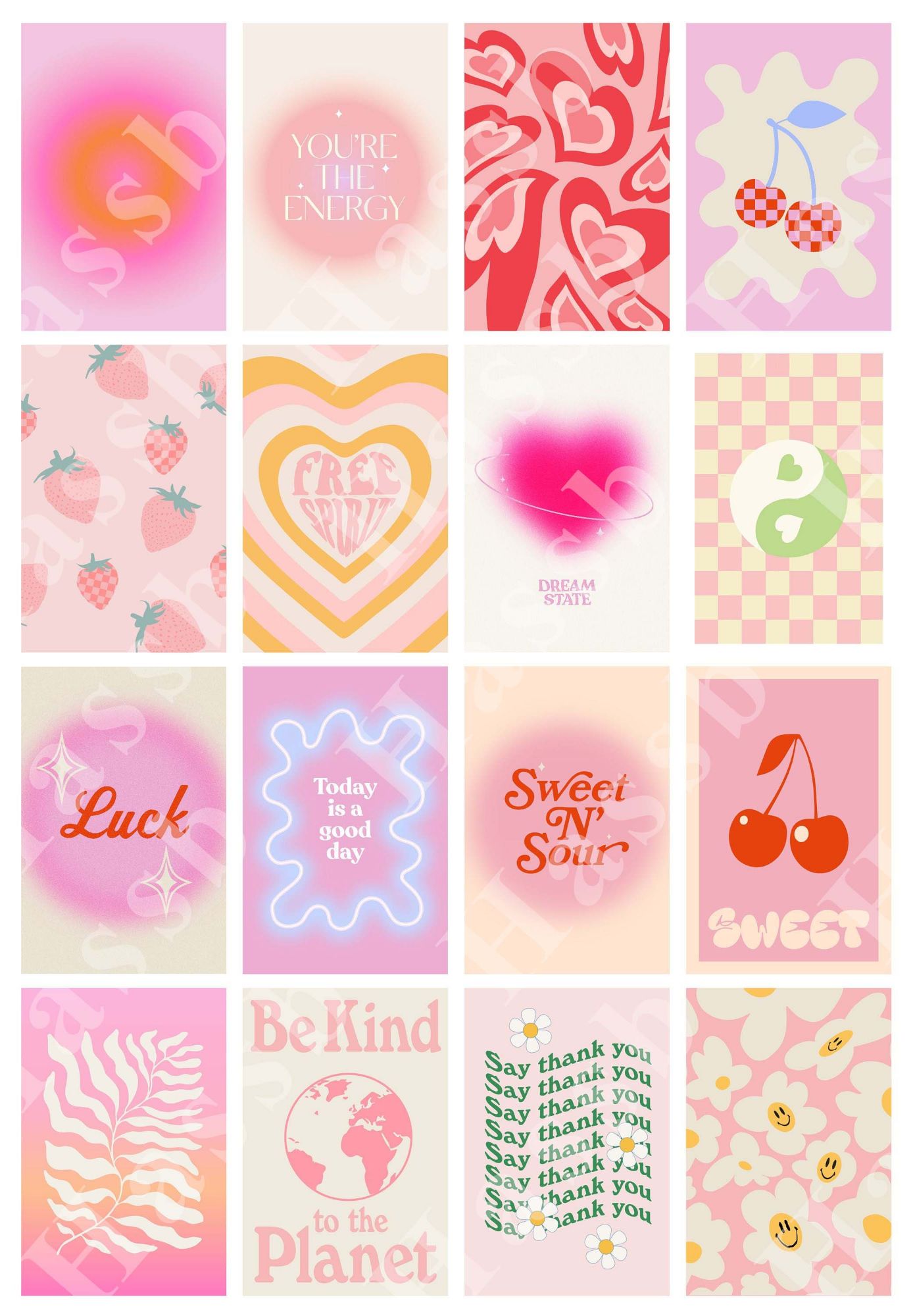 Aesthetic 16-Piece 4x6 Wall Collage Kit My Store
