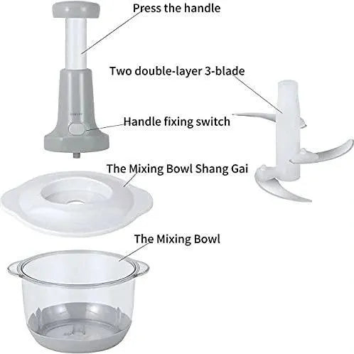 Handpat Chopper – Manual Food Chopper for Vegetables & Fruits | THE URBAN MART
