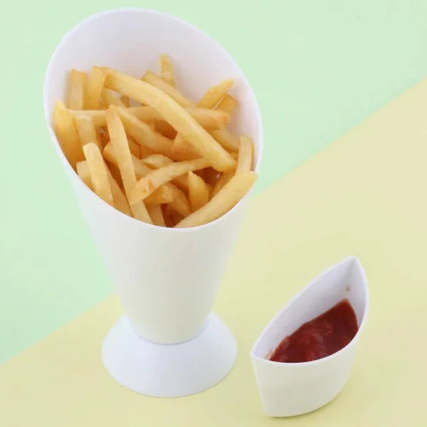 Fries & Dips Cup Holder – Snack Cup with Sauce Compartment | THE URBAN MART