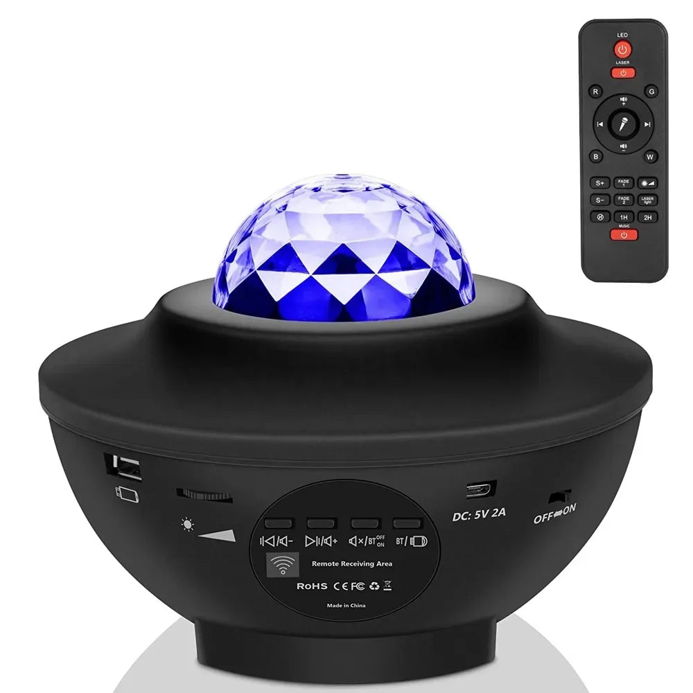 Galaxy Projector Night Light Table Lamp With Speaker TheUrbanMart