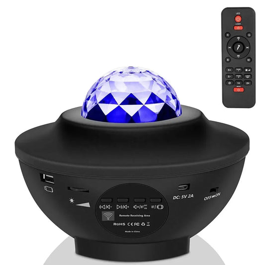 Galaxy Projector Night Light Table Lamp With Speaker TheUrbanMart