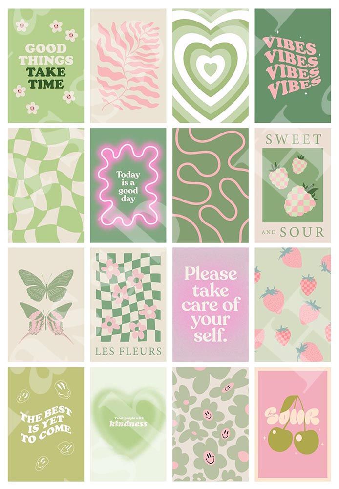 Aesthetic 16-Piece 4x6 Wall Collage Kit My Store