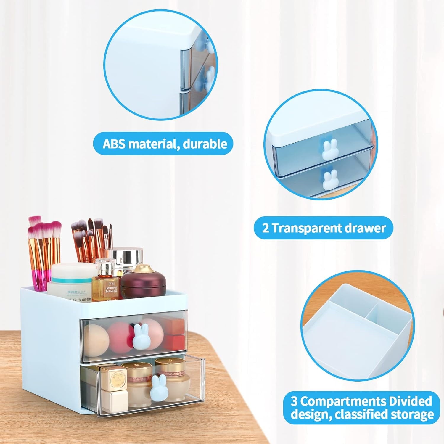 Rabbit Desk Organizer by THE URBAN MART – Cute Pen Holder & Stationery Organizer