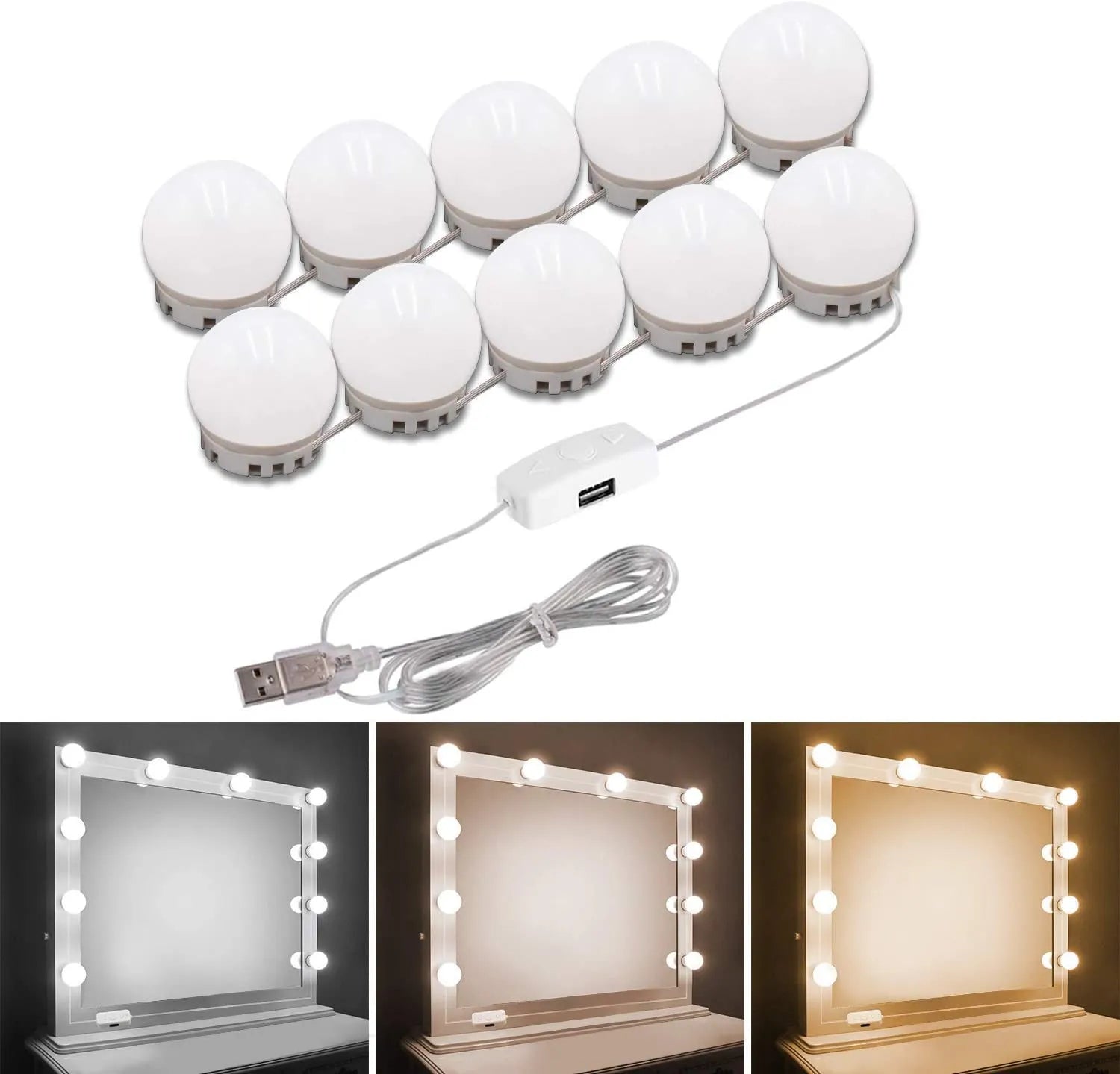 Vanity Mirror Lights – LED Makeup Lighting Strips for Dressing Table, Hollywood-Style Beauty Illumination