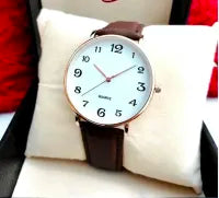 Men Casuals Fashion Watch Quartz Watches Genuine Leather Strap Business Wristwatches Watches for Boys & Men My Store