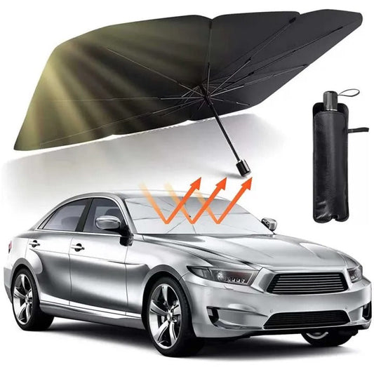 Car Umbrella Sun Shade Cover for Windshield UV Reflecting Foldable Front Car Sunshade Umbrella TheUrbanMart