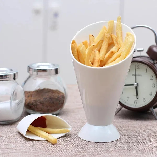 Fries & Dips Cup Holder – Snack Cup with Sauce Compartment | THE URBAN MART