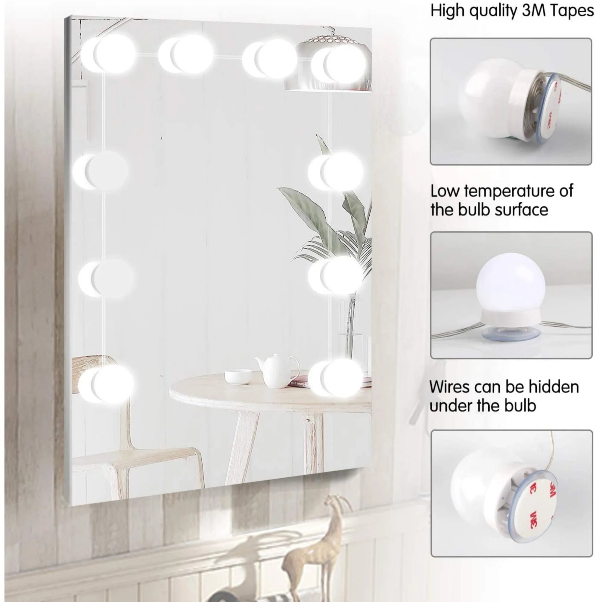 Vanity Mirror Lights – LED Makeup Lighting Strips for Dressing Table, Hollywood-Style Beauty Illumination