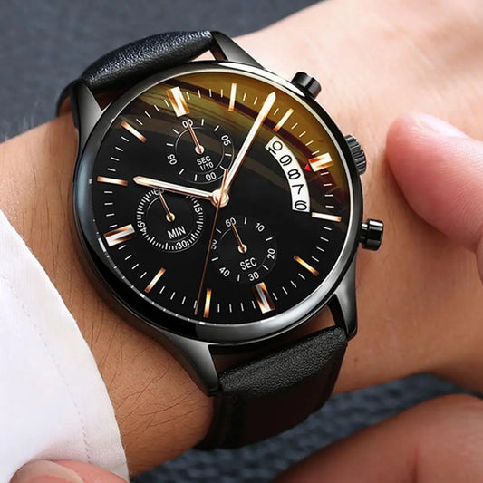 Men's Watch Retro Design Business Sports Leather Band Quartz Wrist Watch My Store
