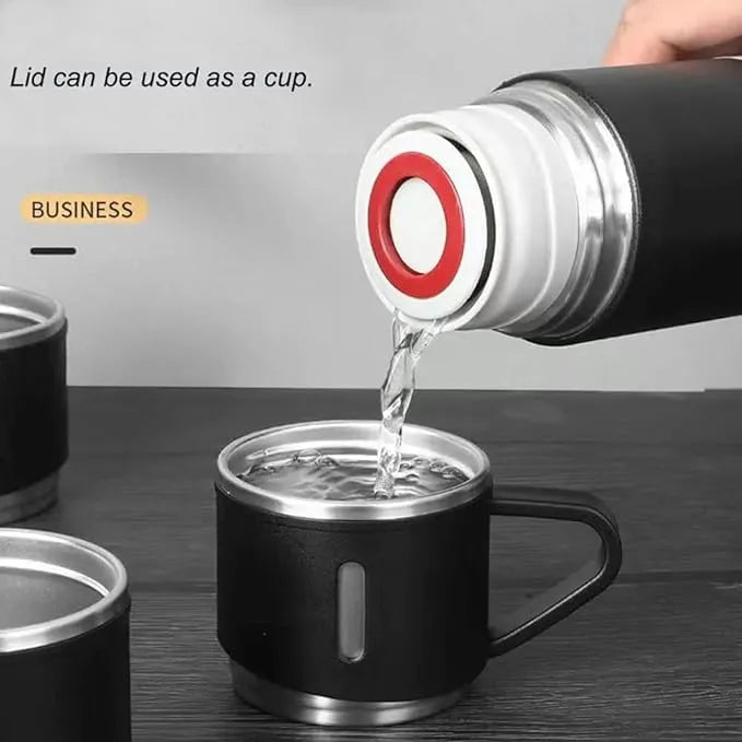 Vacuum Flask Set – Stainless Steel Hot & Cold Insulated Thermos Bottles for Travel & Daily Use