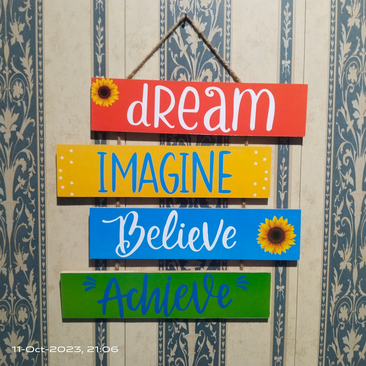 Wall Hanging Motivational Quotes Wooden Home Decoration My Store