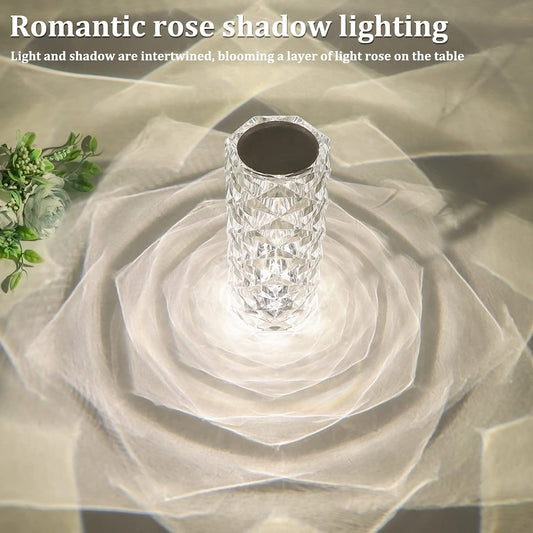 Crystal Lamp Rose Light Diamond Lamp 16 Colors with Touch Control USB Rechargeable Rose Light My Store