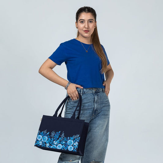 Zellbury Modernized Blue & Black Shade Bag TheUrbanMart